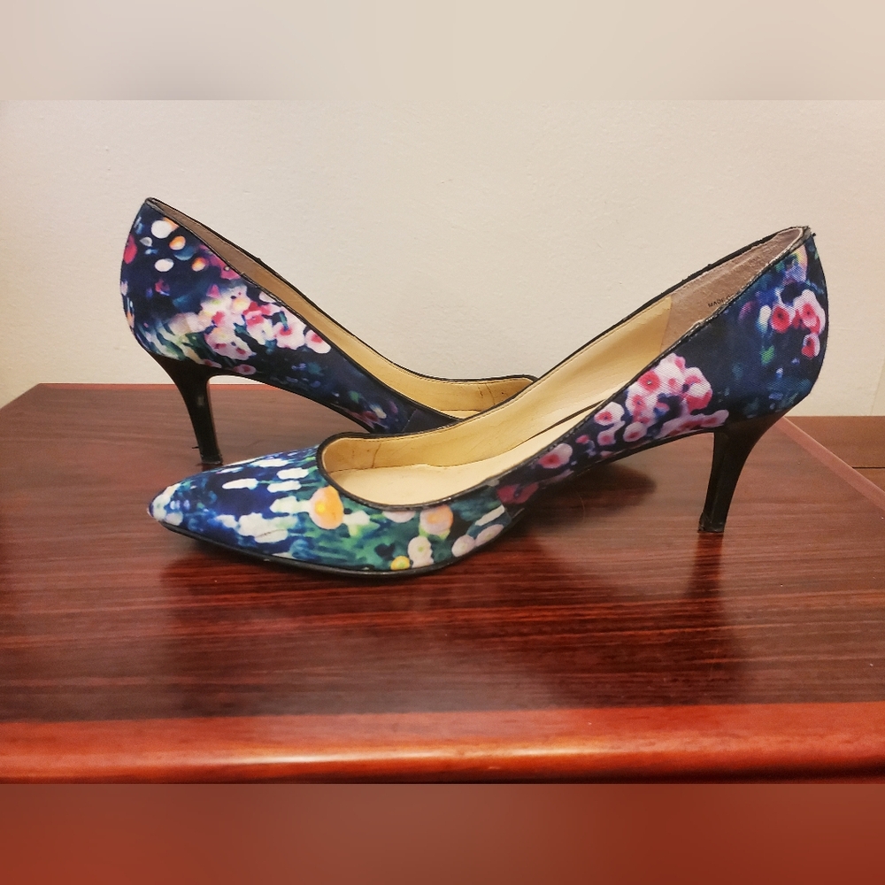 Nine West Multicolor Floral Heels